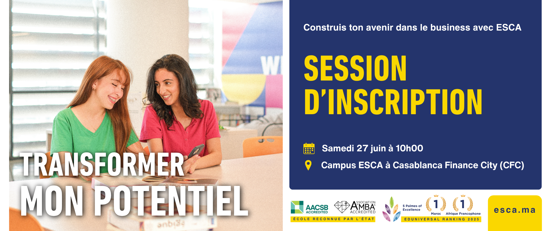 Web - Session dinscription 2  ESCA